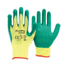 Work Protective Good Grip Polycotton With Latex Crinkle  Work Gloves With CE EN388